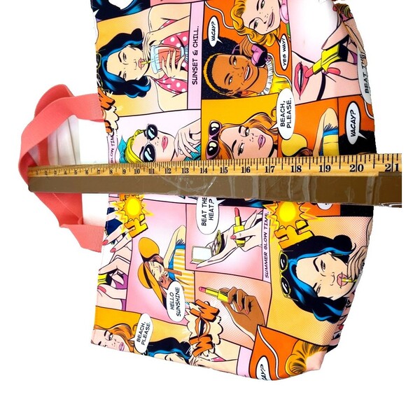 Estee Lauder Comic Strip Pop Art Tote Bag Cartoon Reusable Shopping Recycled 20" - Picture 10 of 11